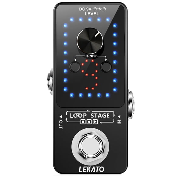 Pedal de guitarra Looper LEKATO Looper, 9 bucles, 40 minutos, tiempo récord