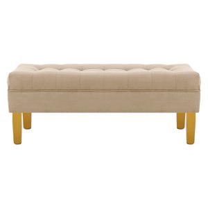 Bodevir - Banqueta Wood 2C Felpa 01 Beige