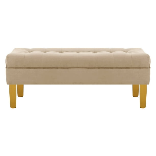 Banqueta Wood 2c Felpa 01 Beige