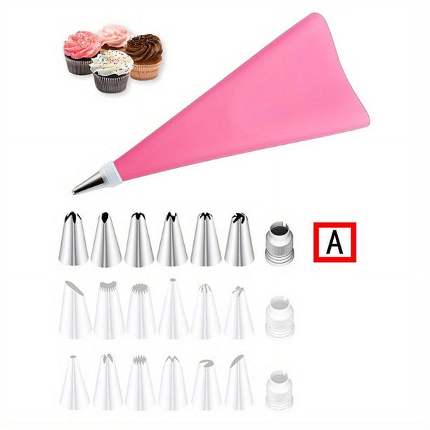 8pcs/16pcs, Pipping Bags And Tips Set, Including Reusable Silicone Pastry Bag, Stainless Steel Pastry Tips Set And Coupler, Baking Tools, Kitchen Gadgets, Kitchen Accessories, Home Kitchen Items