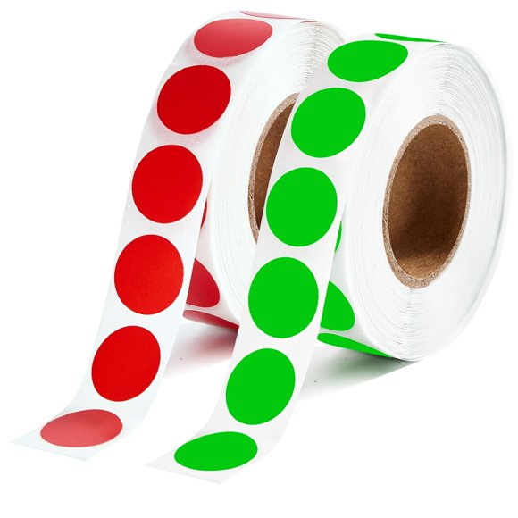 Pegatinas Aanxufa 1,3 cm Rojo/Verde 2000 uds