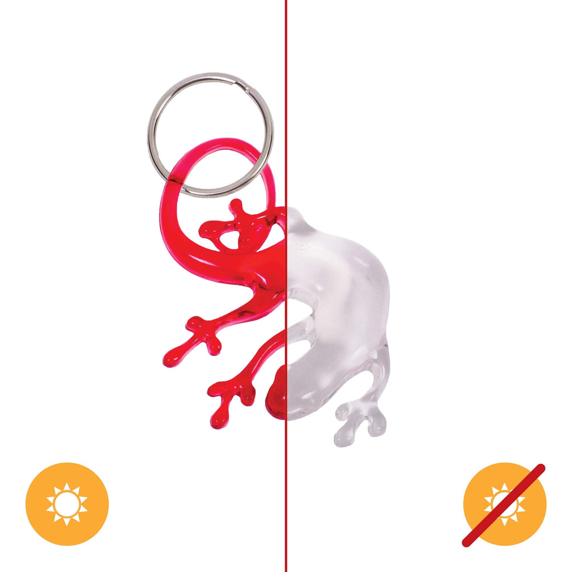 Delsol - Llavero Lagarto Que Cambia De Color - Rojo De Para Mujer - Llavero