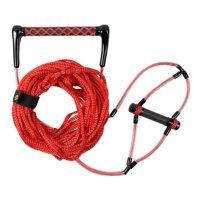 Ioensy - Cuerda De Esquí Acuático Cuerda De Surf Flotante Con Mango Cuerdas Flotantes Rojo 75 Pies