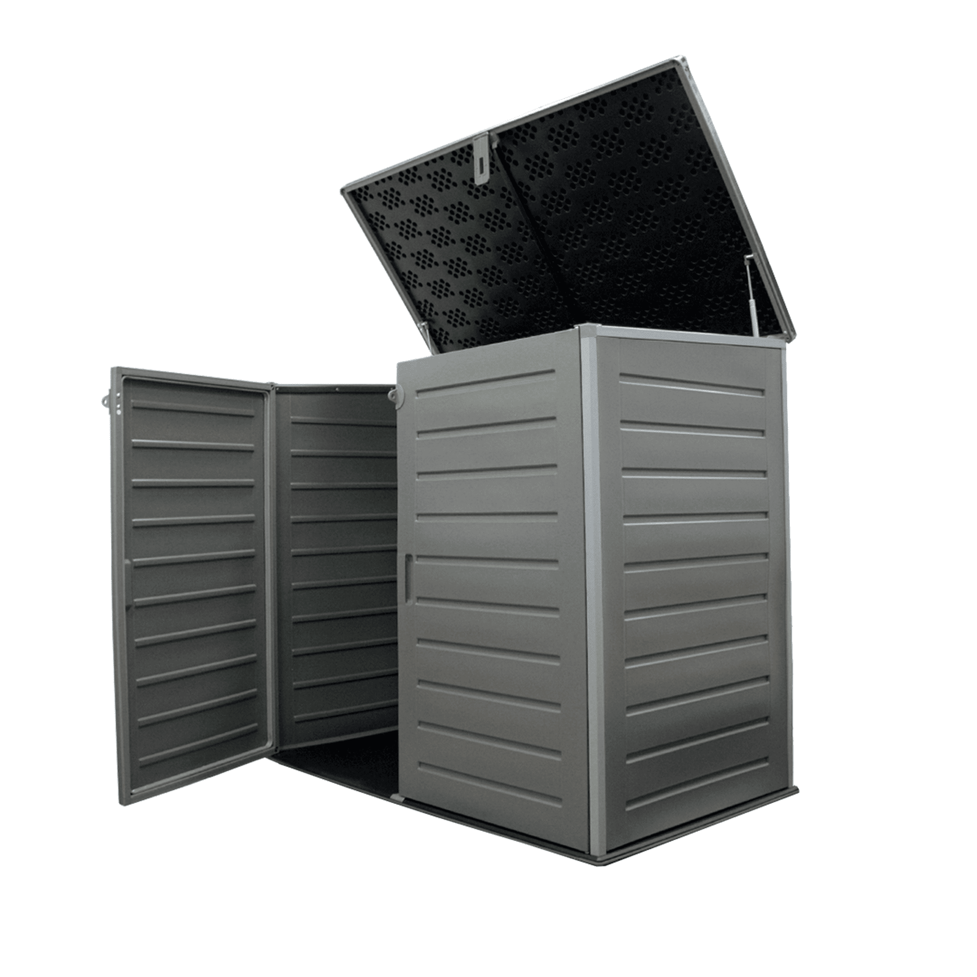 Bodega Jardín Tipo Baúl Negro 1170 Litros Qrubber