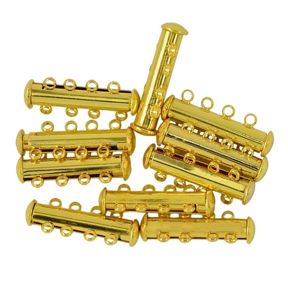 10 Juegos De Cierres Magnéticos Deslizantes De Múltiples Hebras, Joyería DIY, 25,5x10x6mm, 4 Hebras
