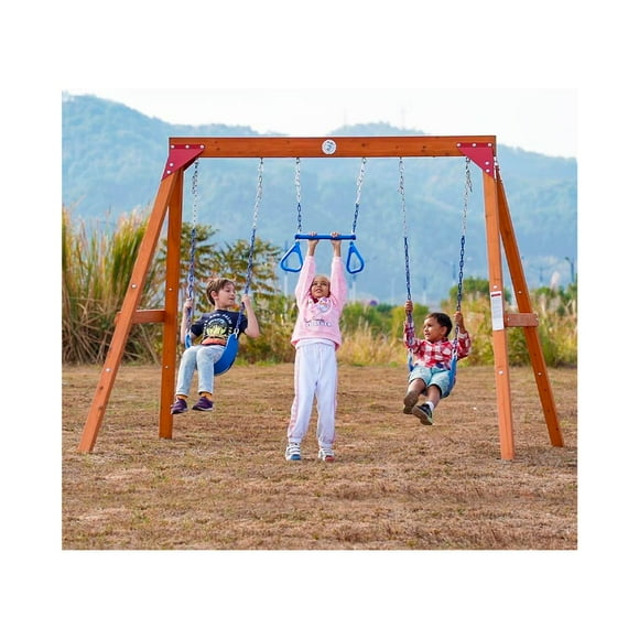 Columpio De Madera De Exterior Para Niños