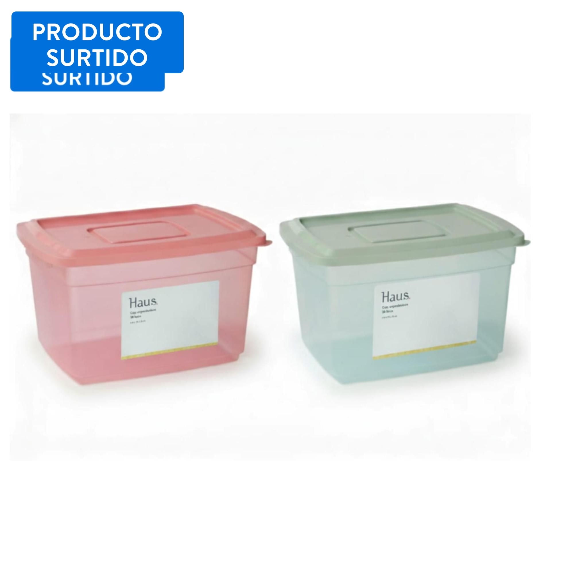 Haus - Caja Organizadora 30L Polipropileno, Color Surtido