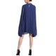 thumbnail image 3 of INSPIRE CHIC Vestido de Mujer de Gasa con Capa, Vestido con Mangas de Capa Fluidas, Vestido Plisado Azul Oscuro XL, 3 of 6