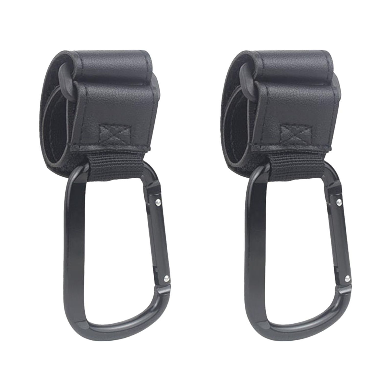 Magideal - 2 Piezas Ganchos Para Cochecito De Bebé Clip Ganchos Para Cochecito Mosquetón Multipropósito Ganchos Para Cochecito Accesorios Para Carrito De Compras Negro