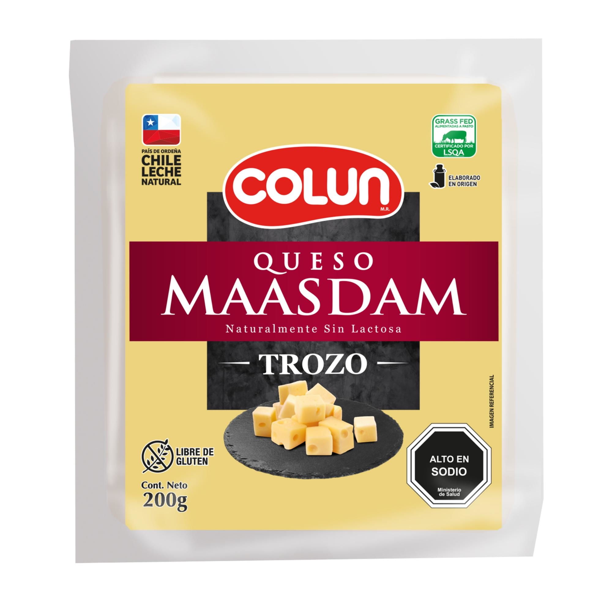 Queso Maasdam Trozo 200 g Colun