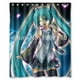 thumbnail image 1 of Cortina de ducha de Anime Hatsune Miku, cantante virtual femenina, juego de cortina de baño con ganchos, tamaño 60 x 72 pulgadas, 1 of 3