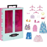 Barbie - Closet Playset Con 3 Trajes 3 Pares De Zapatos 2