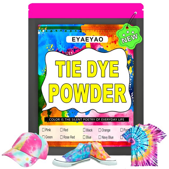 Tinte en polvo para telas Eyaeyao Tie Dye 227 g, rojo rosado