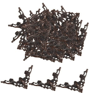 Genérico - 100X Soportes De Esquina Protector De Esquina De Metal Decoración De Álbum Bronce Rojo