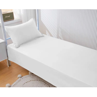 Genérico - Sabanas 1 Plaza 144 Hilos Color Blanco