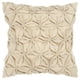 thumbnail image 1 of Almohada Rizzy Home T07842 con relleno de plumón, 45 x 45 cm, color neutro, blanco y marrón, 1 of 6