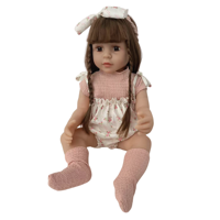 Otuti - Muñeca Reborn 56 Cm De Silicona Pelo Largo