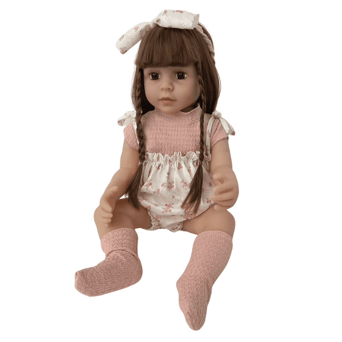 Otuti - Muñeca Reborn 56 Cm De Silicona Pelo Largo