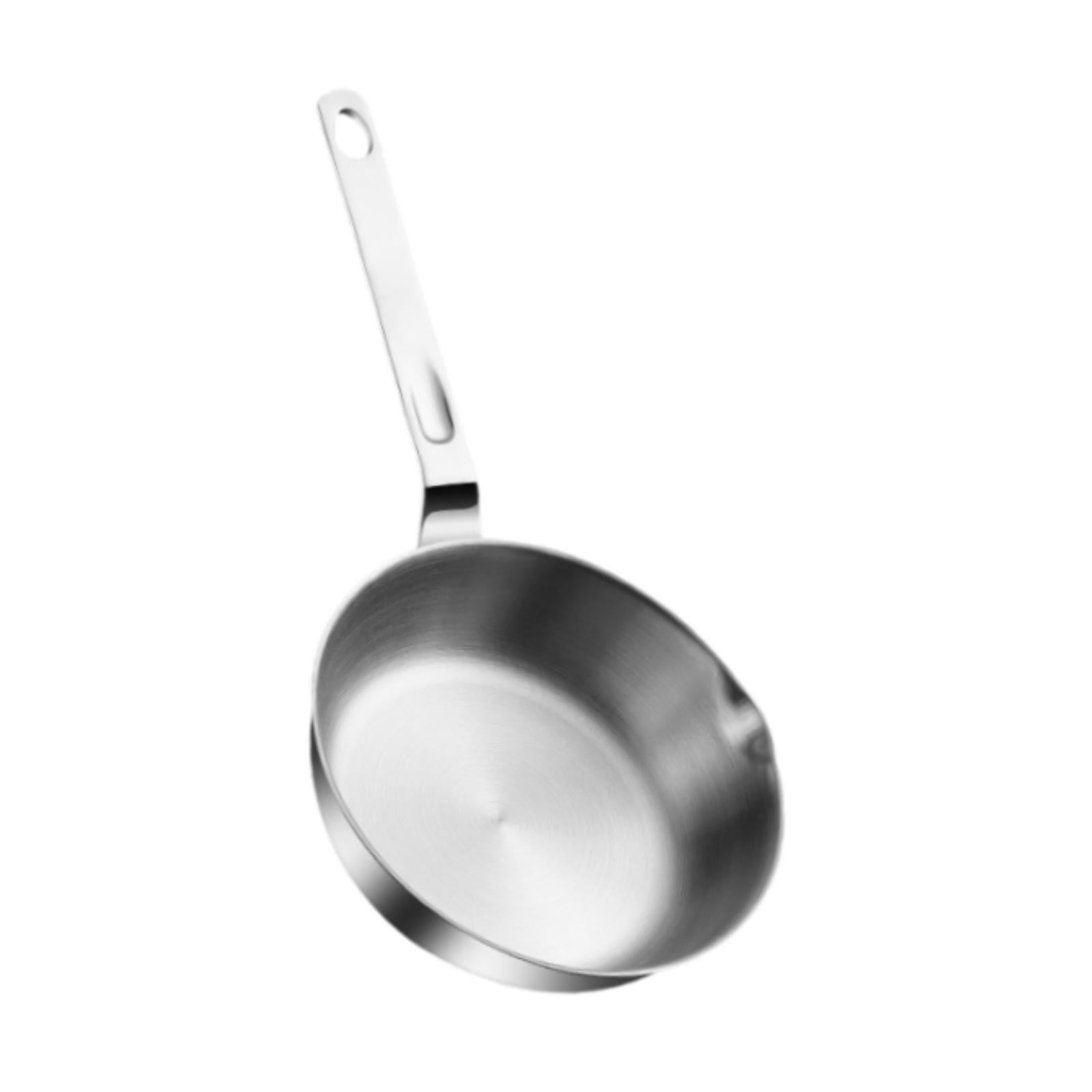 Magideal - Sartén De Acero Inoxidable, Sartén Para Carne, Sartén Para Parrilla, Utensilios De Cocina, Cocción De Huevos, Sándwich, Sartenes Redondas, Sartén Para 16 Cm