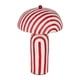 thumbnail image 3 of Lámpara de mesa TOV Furniture Maiori de papel maché con rayas rojas, 3 of 6