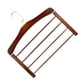 thumbnail image 5 of Organizador del almacenaje del armario de la suspensión de los pantalones de madera de 4 gradas marrón oscuro, 5 of 5