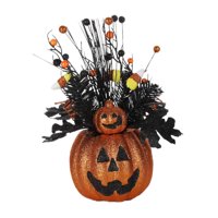 Magideal - Estatuilla De Halloween, Estatua De Maceta De Calabaza Para Decoración Del Hogar, Adorno De Escultura Para Inauguración De La Casa, Chimenea, Pasillo,