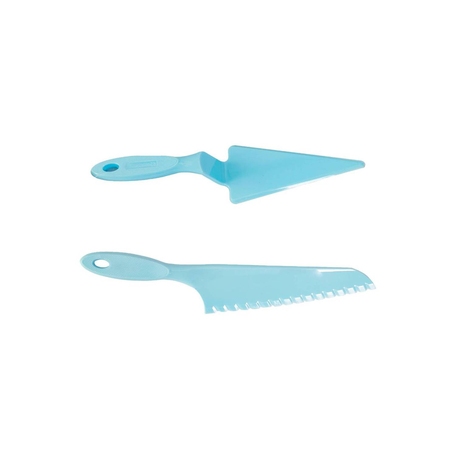 Casasunco - Set Para Torta Cuchillo Y Espatula Celeste