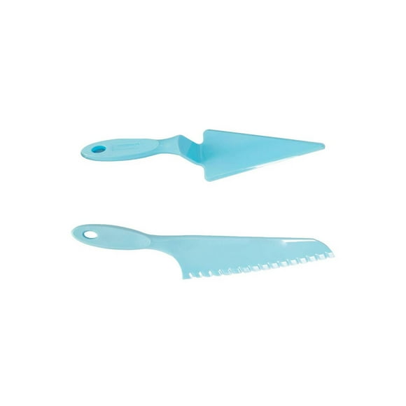 SET PARA TORTA CUCHILLO Y ESPATULA CELESTE
