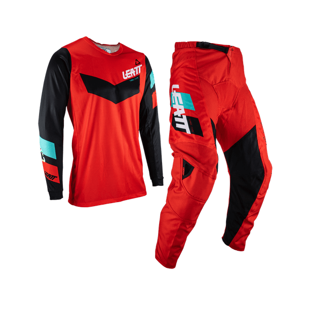 Kit Leatt Moto 3.5 Jersey Con Pantalón Rojo 2