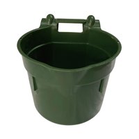 Magideal - Cubo De Alimentación Para Caballos Contenedor De Alimentación Colgante Con Gancho Trasero Cubo De Alimentación Con Marcas De Medición Fijación Para Es 8 Litros