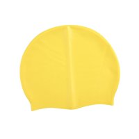 Magideal - Gorro De Natación Gorros De Natación De Silicona Fácil De Usar Y Quitar Elástico Antideslizante Protección Para Los Oídos Para El Cabello Mantenga El Amarillo