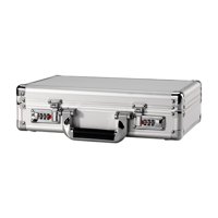 Ioensy - Estuche De Aleación De Aluminio Estuche De Protección Para Equipos Para Viajes Al Aire Libre Almacenamiento De Micrófono Argent Con Esponja