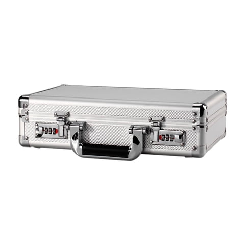 Ioensy - Estuche De Aleación De Aluminio Estuche De Protección Para Equipos Para Viajes Al Aire Libre Almacenamiento De Micrófono Argent Con Esponja