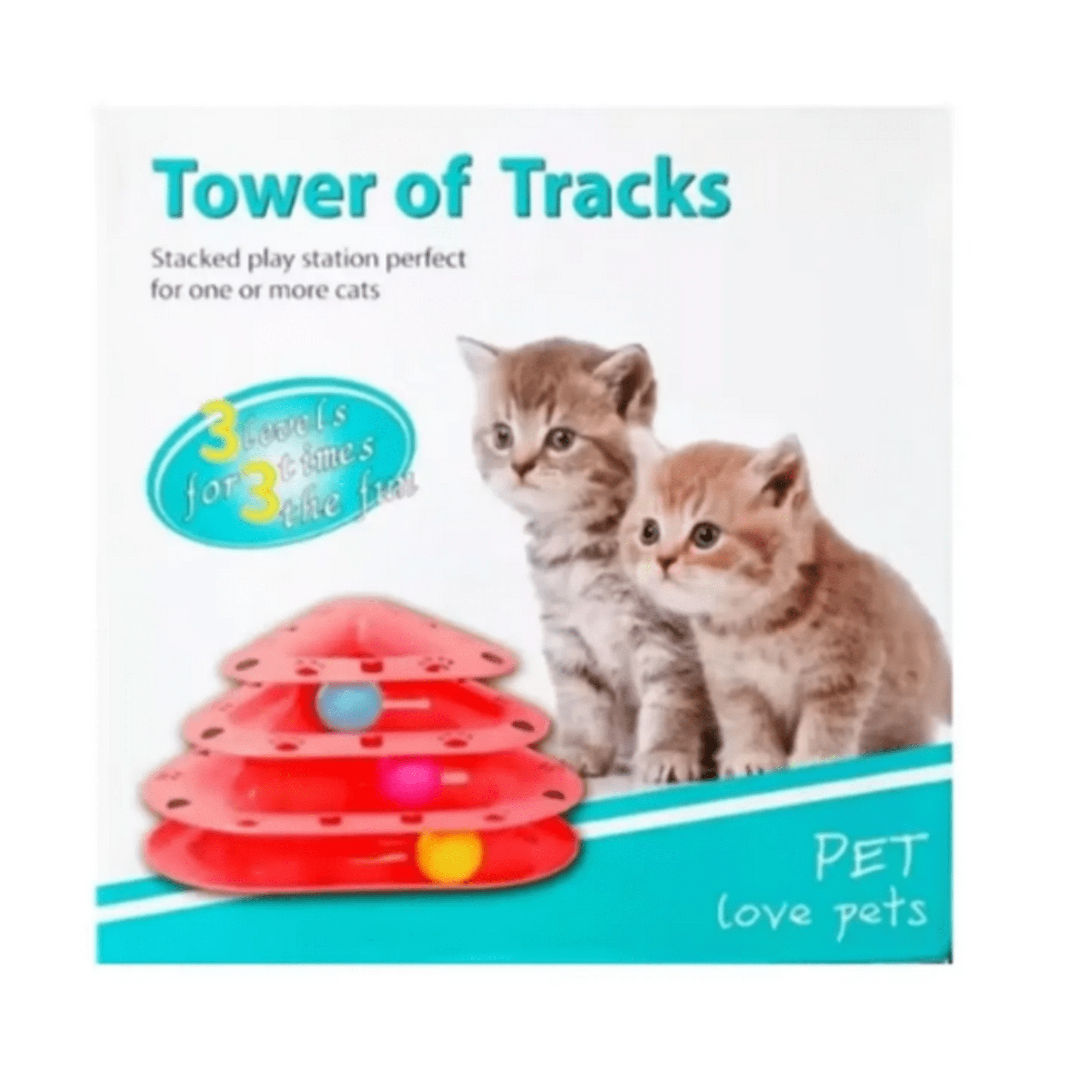 Genérico - Juguete Para Gatos Torre Con Pelotas 3 Niveles Ingenio
