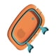 thumbnail image 5 of Bañera Tina Bebe Plegable Plegable Cangrejo Naranja, 5 of 5