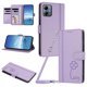 thumbnail image 1 of Funda Cartera Trébol para Motorola Moto G14 4G con Ranuras Tarjetas y Carga Inalámbrica Morado claro, 1 of 6