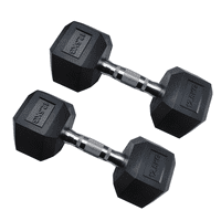 Linea Sport - Par De Mancuernas 12.5Kg C/U Total 25Kg Hexagonales De Caucho