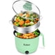 thumbnail image 1 of Olla eléctrica caliente con vaporizador, olla rápida de ramen, mini olla eléctrica de calentamiento automático portátil de 1.8 L para cocinar fideos, pasta de avena, 1 of 2