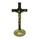 thumbnail image 1 of Crucifijo Cruz De Pie Jesus Con Base Cristo Para Sobremesa Bronce Antiguo, 1 of 3