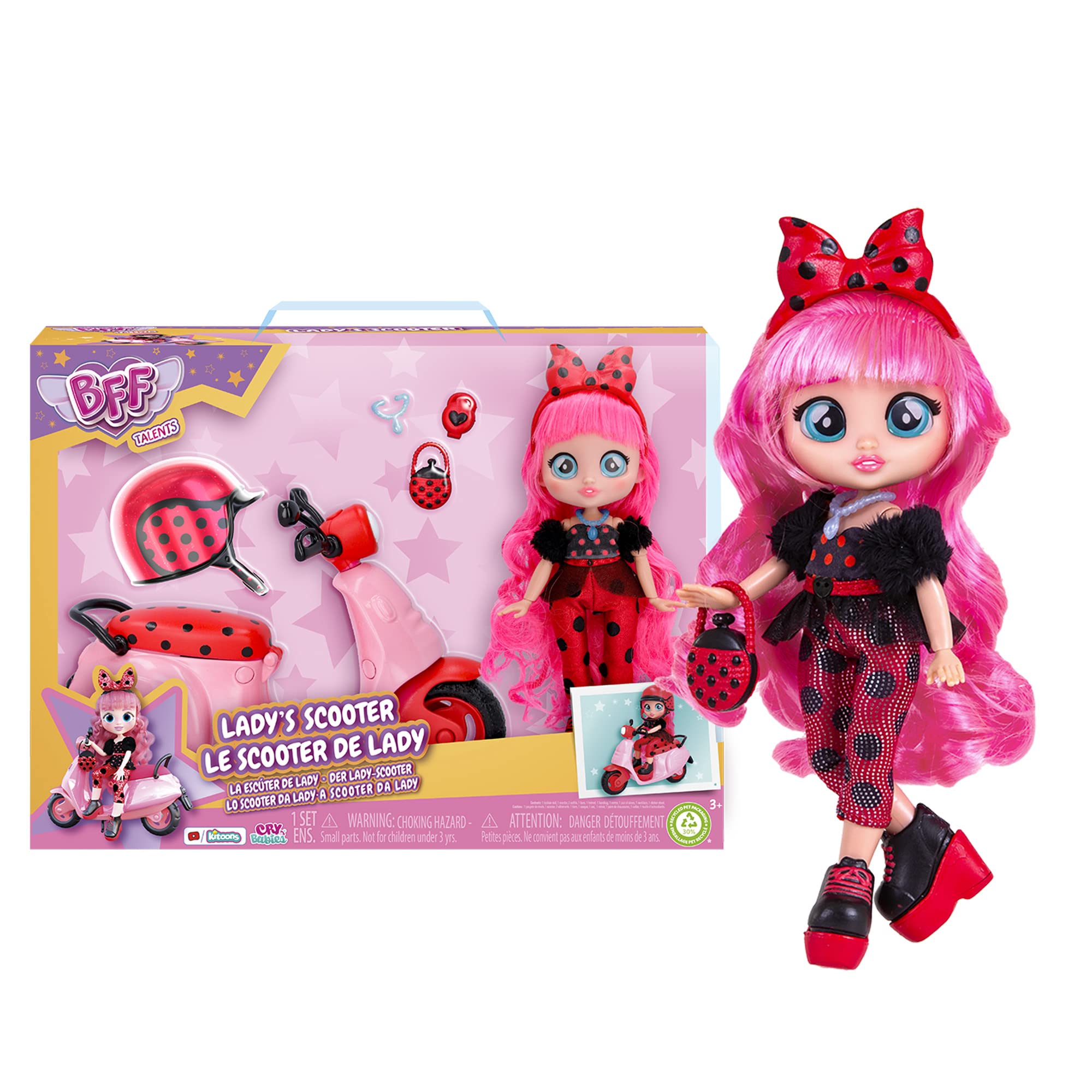 Cry Babies Magic Tears - Patinete Para Mujer Toy Cry Babies Bff Con Muñeca De 7.8 Pulgadas Para Mayores De 5 Años