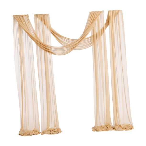 Arcio de boda chiffon drape mesa corredor de árboles arbor práctico cubierta de mesa decorativa creativa reutilizable para suministros de fiesta Oro