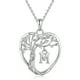 thumbnail image 1 of HESHPAWS 925 collar de árbol eterno de la vida de plata de ley para mujeres A-Z carta inicial collar, regalo de joyería de cumpleaños aniversario, 1 of 3