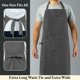 thumbnail image 5 of Delantal opux Chef 81 cm × 60 cm gris con bolsillos, 5 of 9