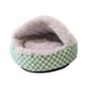 thumbnail image 4 of Cama redonda para gatos, cama para perros pequeños, cómoda cama para gatos, cojín, cueva, nido cálido, casa de animales para cachorros y perros pequeñ Verde gris, 4 of 5
