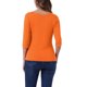 thumbnail image 3 of INSPIRE CHIC Camisetas de Mujer Mangas al Codo Cuello Barco Ajuste Ceñido Casual Camisetas Sólidas Naranja M, 3 of 6