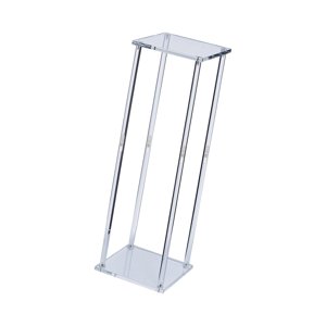 Magideal - Jarrones De Acrílico Centro De Mesa De Boda Decoraciones Pantallas Rectangulares Geométricas Filas De Flores Arreglos Florales Soportes Para Decoracio 80Cm X 20Cm