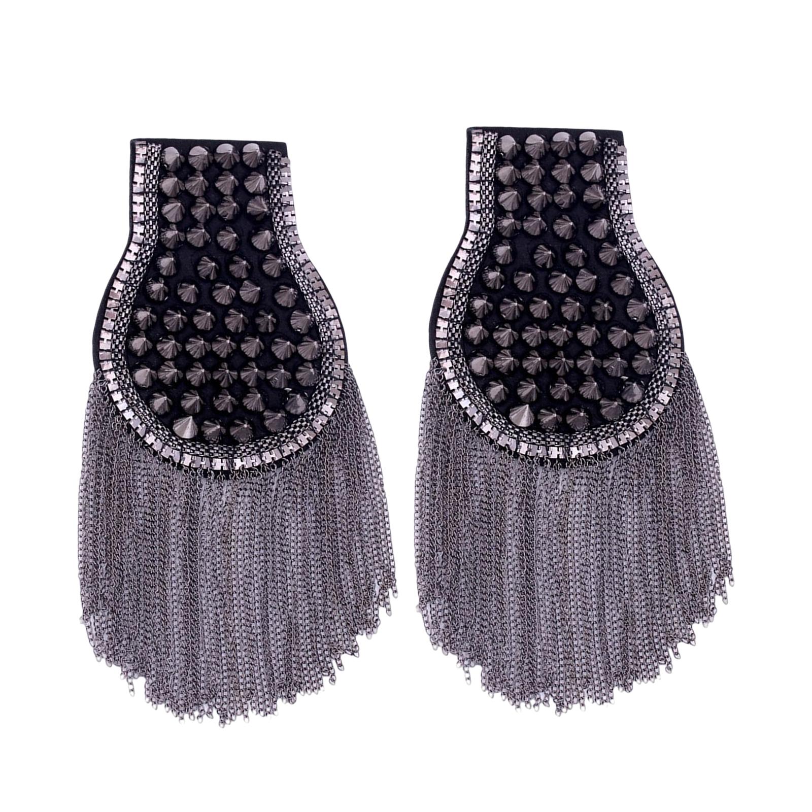 Ioensy - Borla Enlace Cadena Epaulet Uniforme Accesorios Decorativo Retro Para Ceremonia Gris