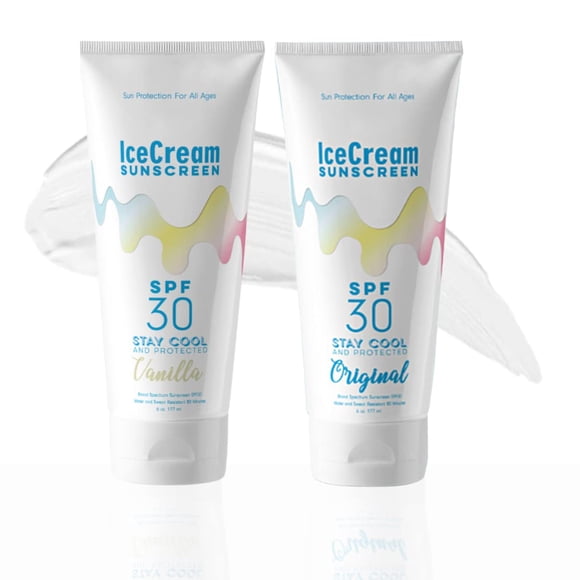 Protector solar ICECREAM SPF 30 177 ml (paquete de 2) resistente al agua