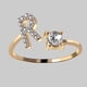 thumbnail image 1 of 26-Letter Gold Rings with Zircon and Rhinestone Adjustable Sturdiness - Perfect Gift for Women, 1 of 5