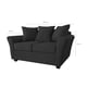 thumbnail image 3 of Sofa 2C Gaviota Felpa Negro, 3 of 3